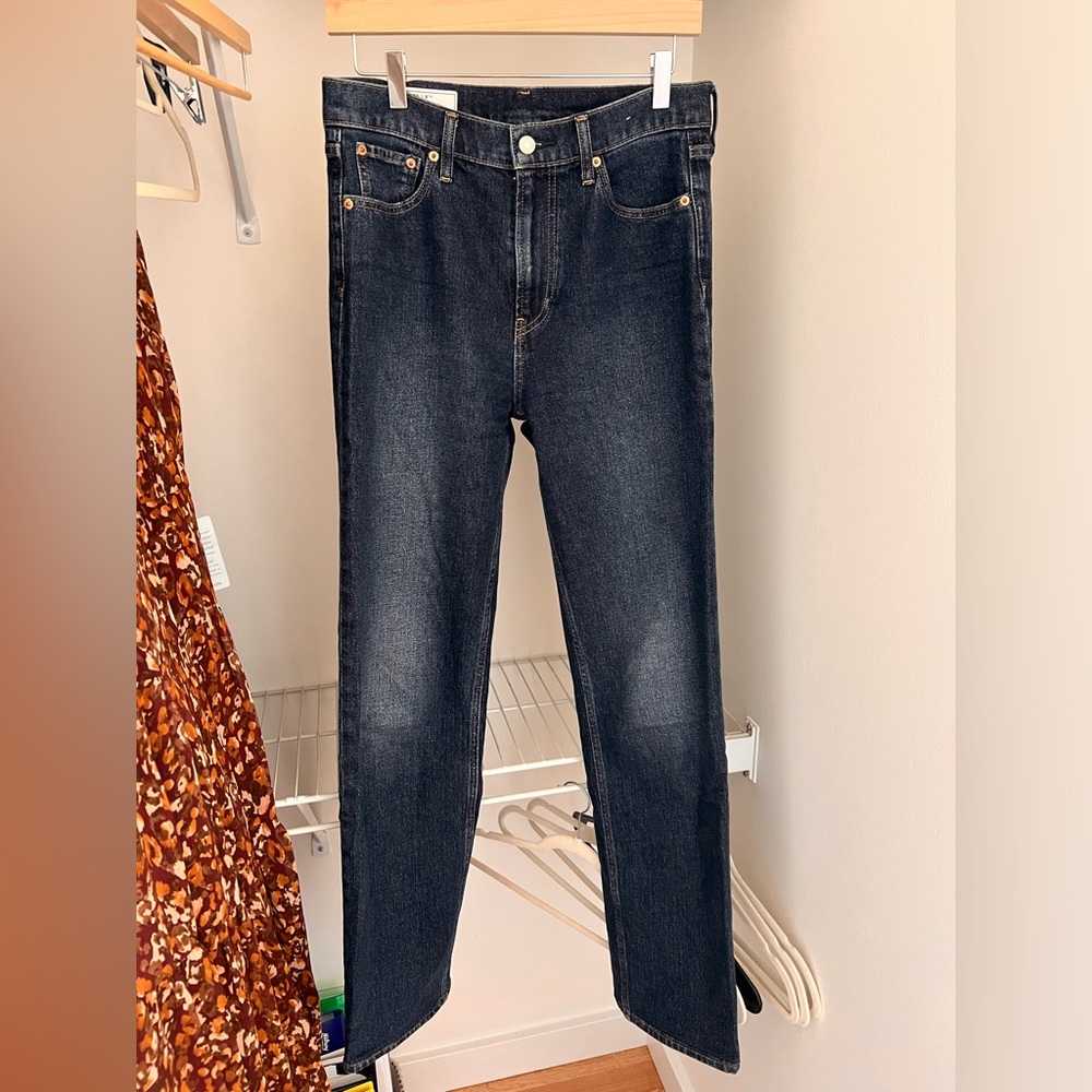 90s straight high rise dark indigo GAP jeans size 29 tall